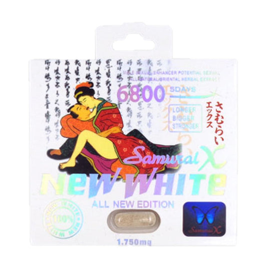 Samurai X New White 6800 5 Pill Pack
